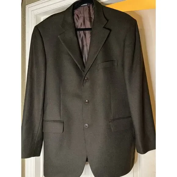 Gianni Manzoni Italy Pure New Wool Blazer Sport Coat Lanificio di Pray Brown